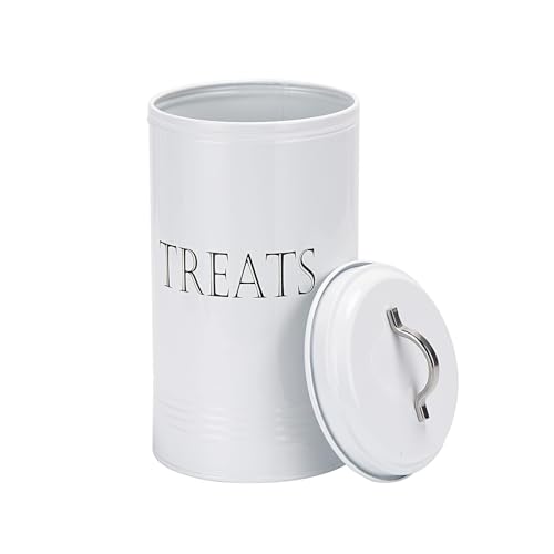 Brightalk Treat Jar with Lid, Cookies Treat Container Counter Top Canister Decorative Storage Container for Farmhouse Kitchen