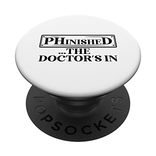Phd Graduation Doctorate Degree Dissertation Masteral Grad PopSockets Swappable PopGrip, Black