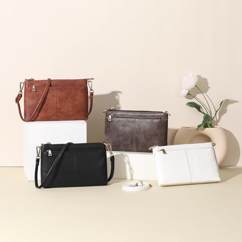 Image of SENDEFN PU Leather Crossbody Bag for Women Small Clutch Purses Crossbody Shoulder Handbag Wallet Purses RIFD Card Slots
