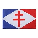 AZ FLAG   Drapeau Forces navales françaises libres   150x90 cm   Drapeau Marine Militaire France 100% Polyester Avec Oeillets Métalliques Intégrés   Pavillon 110 g