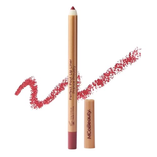 MCoBeauty Perfect Pout Lip Liner - Prance Proudly - Long-Wearing Creamy Lip Liner Pencil for Fuller Lips - Velvety Nude Contour Pencil to Define, Shape & Overline - Vegan Cruelty Free Lip Makeup