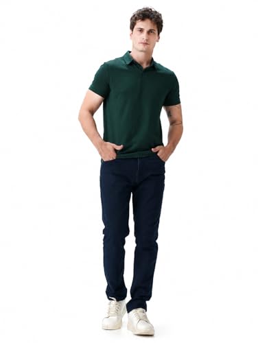 Image of Minus One Slim Fit Stretchable Mid Rise Jeans for Men | Mens Denim Cotton Pants | Stylish Ankle Length Jean