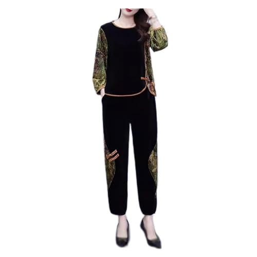 Ensemble en velours doré pour femme la tenue de mi-saison élégante et raffinée