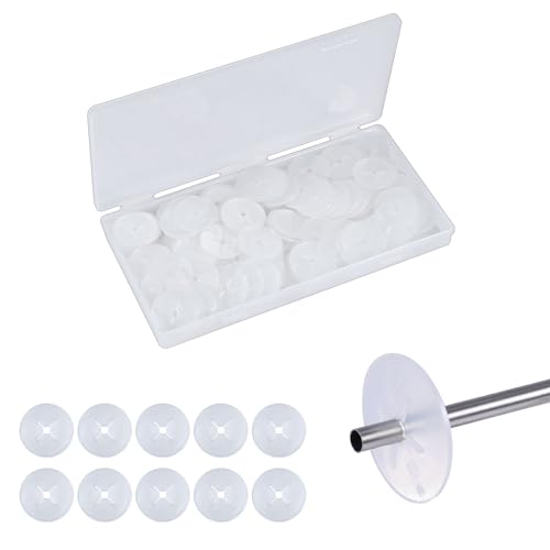 200pcs Peg Hook Stoppers, 1 Inch Inventory Control Clips Display Hook Blockers Plastic Pegboard Peg Locks Disc for Keeping Merchandise on Retail Hooks on Peg Board & Slat Wall Panels