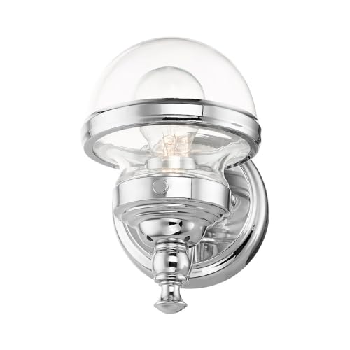 Image of Livex Lighting 17411-05 1 Light Polished Chrome Wall Sconce