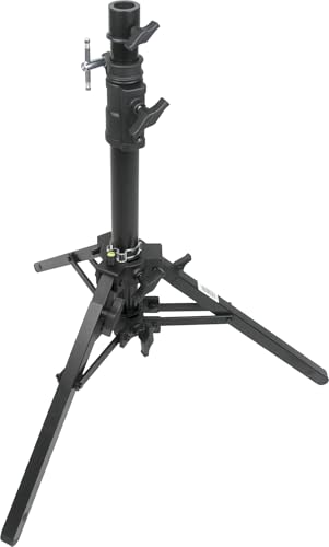 Kupo Slider Stand for Camera Sliders and Lighting, Dual Leveling Legs, Built-in Bubble Level, Supports 79.2lbs, Min Height 22.8", Max Height 45.3" - Black (KS106111)