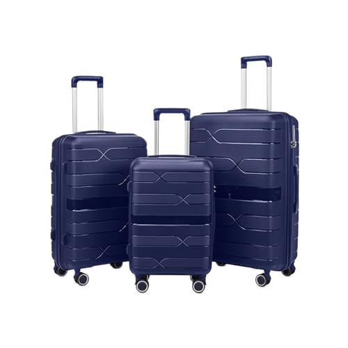 MUdson Trunk 20/24/28 Inch Boarding Travel Suitcase Password Suitcases On Wheels Large Capacity Luggage Lightweight 3 Pieces Luggage Set Durable (Color : A Set-07)2