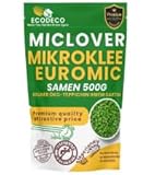 Gazon a Semer Euromic 500g - Trefle Blanc Nain pour Pelouse Uniforme et Verte - Pelouse a Semer - 400 m² avec Gazon ou 200 m² Seul