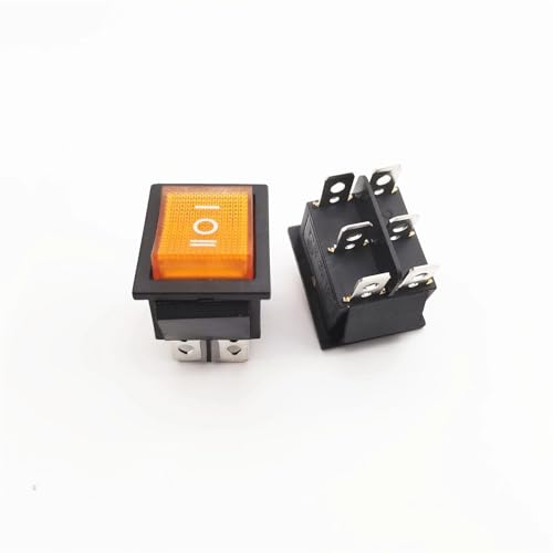 Interrupteur KCD4 à bascule 3 positions 6 broches 220V avec voyant rouge