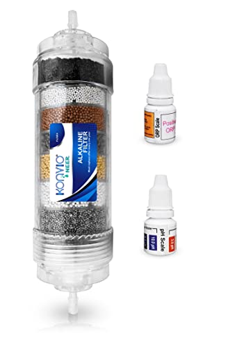 Konvio Neer Antioxidant Alkaline Antibacterial Cartridge(AAA Alkaline), Rich in Minerals Suitable for RO Water Purifiers - with ORP & pH Tester (8 Inch - AAA Filter/Cartridge)