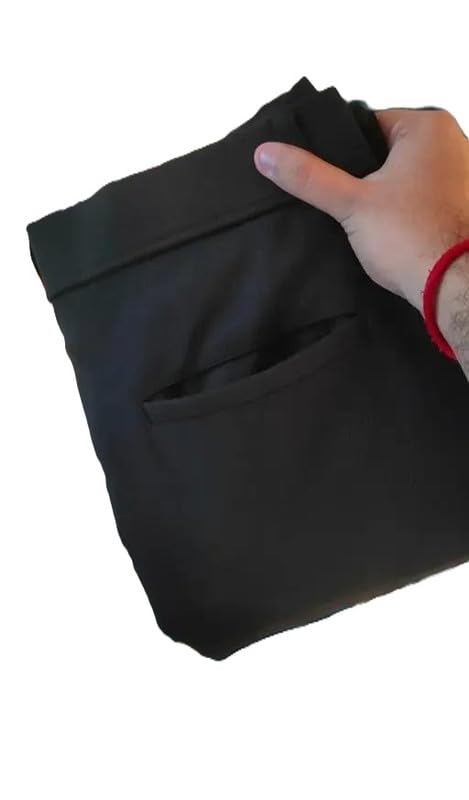 Men’s Regular Fit Trousers – Expandable Waist, Lightweight & Stretchable Pants | Slim Smart Office, Travel & Party-picture-44