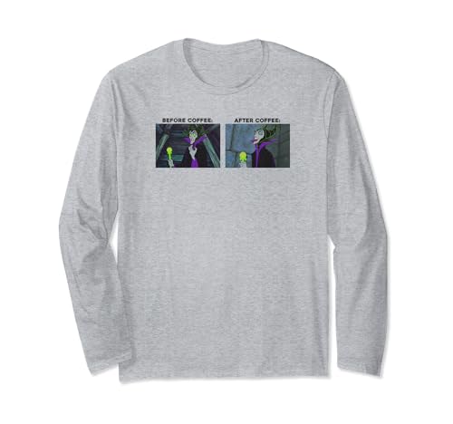 T-shirt Long Disney Villains Maléfique pour Fan de Café