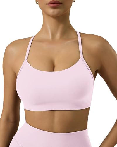 Image of PAVOI ACTIVE Yoga Racerback Bras for Women - Buttery Soft Low Support Scoop Neck Y-Back Thin Strap Sports Bra - FlexFlow