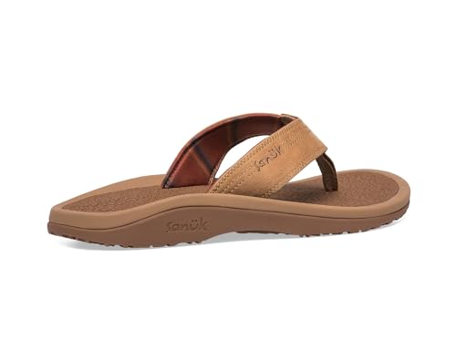 Image of Sanuk On the Rocks Men's Beach Sandals | Flip Flops for Men | Quick Dry Flip-Flop Slides | Supportive & Lightweight | Arch Support Footbed