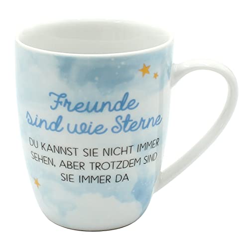 Dekohelden24 Kaffeebecher-Tasse aus Porzellan, Motiv: Freunde sind wie...