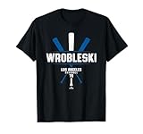 Vintage Baseball Bat Gameday Justin Wrobleski Los Angeles T-Shirt