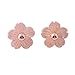 Paialco Mother of Pearl Flower Shape Earring Jackets Ball Rose Gold Tone 4MM