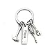 OWZSAN Porte-clefs Femme1 Pièces Bijoux De Mode en Acier Inoxydable Bricolage Sac à Dos Pendentif à Glissière pour Femmes Hommes Argent Voiture Porte-clésMignon