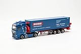 Ziel geschlecht: unisex Herpa LKW Modell Man TGX GM Container-Seitenlader „Bobe Spedition“, originalgetreu im Maßstab 1:87, Modell LKW für Diorama, Modellbau Sammlerstück, Deko Miniaturmodelle aus Kunststoff