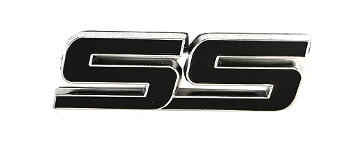 Image of 3pcs Metal SS Front Door SS Emblem Car Badge Sticker Decals Replacement for Chevy Camaro 06-10 (Chrome)