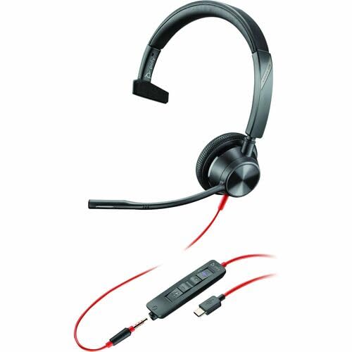 Amazon.com: Poly Blackwire 3310 USB-C Headset TAA - Mono - USB
