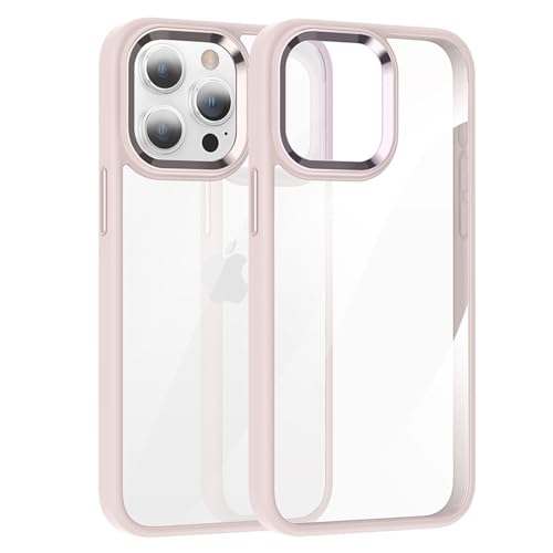 TPUバンパー 背面クリア PC iPhone 15 Plus 互換品 ケース TPU PC アイフォン15プラス カバー 透明 黄変防止 衝撃吸収 耐衝撃 Qi充電 薄型 軽量 クリア(ピンク, iPhone 15 Plus)