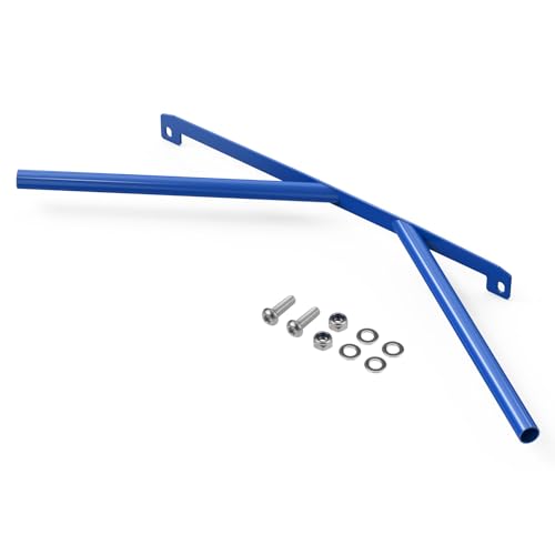Image of Bevinsee Kidney Struts Rods Tuning V Brace Compatible with E46 323i 325i 328i 330i 1999-2006, High-Strength Steel, Powder Coated Surface, Blue