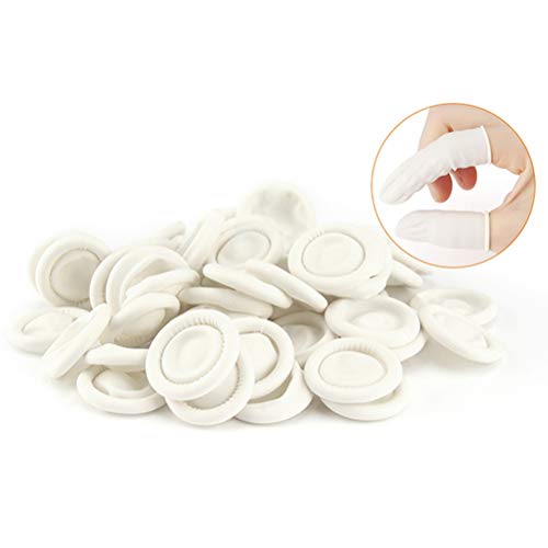 FADACAI Finger Cots Protector Gloves Nail Art Latex Rubber Anti Static Finger Stall 100 x