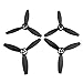 Nirmon 4 PièCes HéLices en Plastique Accessoires Rotor RC Drone PièCes de Rechange pour Perroquet Bebop 2 Drone Quadrirotor Noir