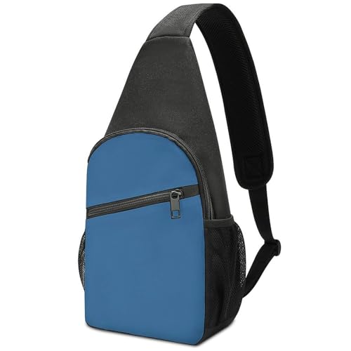 Bolso bandolera deportivo azul navy para senderismo miniatura 1