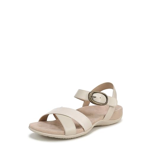 Vionic Ramsey Strappy Sandals Cream Leather 9 M
