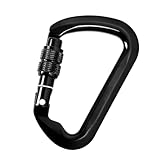 Haodream Accesorio profesional de escalada, mosquetón, llavero, aleación de aluminio, textura, cierres seguros, al aire libre, esencial para camping, mosquetón al aire libre
