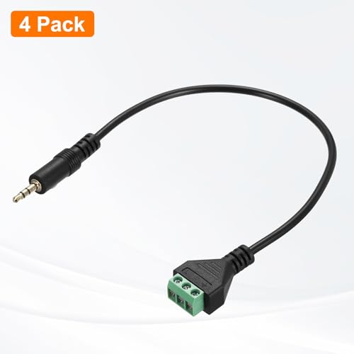 Cable de bloque de terminales de tornillo de 3,5 mm para arreglar cables de audio rotos sin soldar 3
