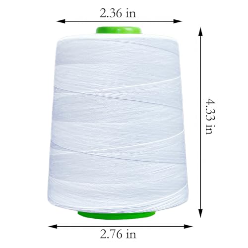 Hilos de coser blancos 4 unidades 7000 yd poliéster miniatura 2