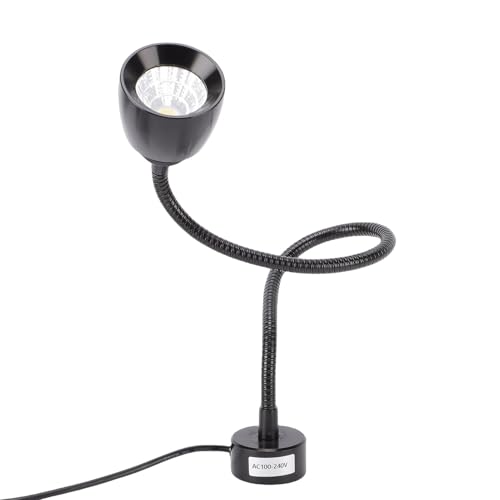 Marhynchus Lumière LED 7W avec Col de Cygne Flexible et Base Magnétique 6000K pour Atelier, éclairage Industriel, Alliage D'aluminium, Fer et Silicone (Prise UE)