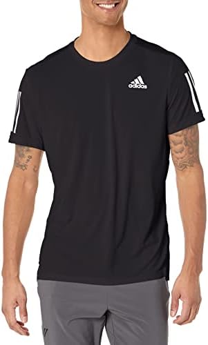 adidas Men's Standard Own The Run , Black/Reflective Silver, Large