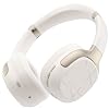 Hybrid Active Noise Cancelling Headphones, Wireless Bluetooth On Ear Headphones with Microphone, 50H Playtime, Foldable Headset for Travel, Work, PC, Gym (Wired Mode Support) – Off White