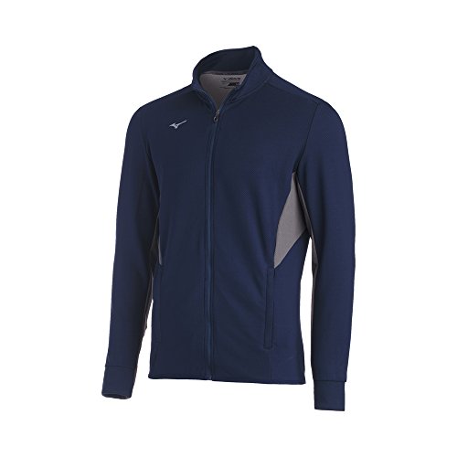Mizuno Elite Training Jacket, Navy/Grey, Large