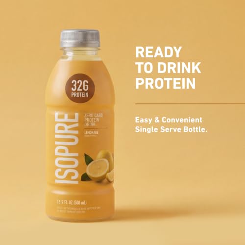 Image of Isopure Zero Carb 32g Clear Protein Ready-to-Drink, Whey Protein Isolate, Lemonade, 12 Pack (Packaging May Vary)