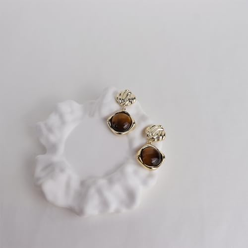 Sonateomber Gold Chunky Dangle Drop Stud Earrings for Women, Valentine Vintage Statement Jacket Dangling Hypoallergenic Earing Jewelry Gift.4