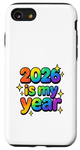 2026 Is My Year ���C���{�[ �y�ϓI �V�ѐS �z�C�Ȕ��w �X�}�z�P�[�X iPhone SE (2020) / 7 / 8 �p