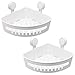 TAILI 2PCS Étagère Angle à Ventouse Douche sans Perçage & Réutilisable Serviteur Douche à Ventouse de Coin Simple d'Installation Charge 10KG Rangement de la Douche Salle de Bain & Cuisine