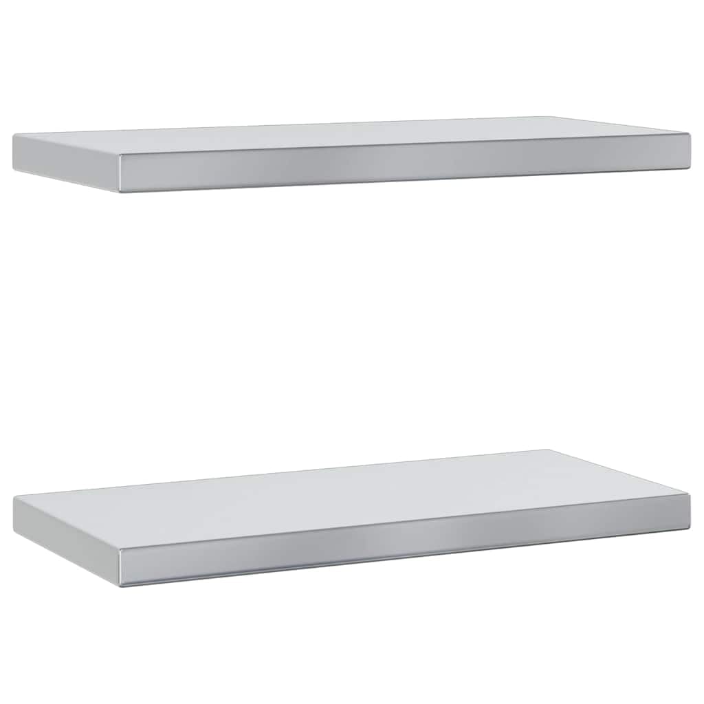 Étagères murales flottantes en acier inoxydable brossé premium de 50 cm