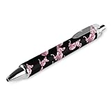 THKVSV Stylos à bille rétractables en forme de chat sphynx tatoué, encre noire, pointe moyenne