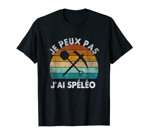 No Puedo Tengo Espeleo Cavidad Subterránea Espeleólogo Retro Camiseta