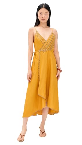 FARM Rio Women's Bananas Maxi Wrap Dress, Yellow, M
