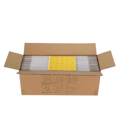 Image of HORLIMER 12x4x2 inches Shipping Boxes Set of 25, White Corrugated Cardboard Box Literature Mailer