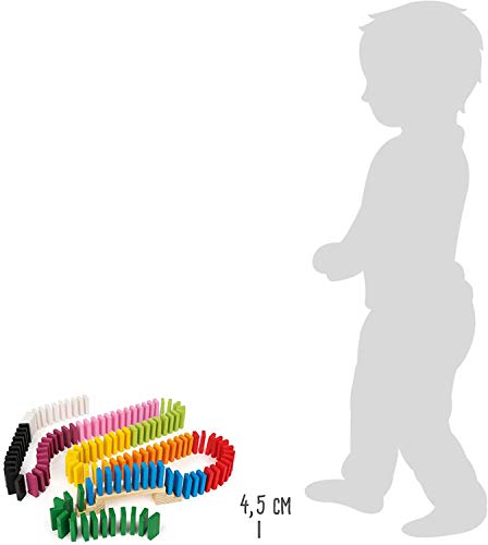 small foot Domino Rallye Maxi, Kettenreaktions-Spiel aus Holz inkl. Hindernisse, 560-tlg., ab 3 Jahre, 6865