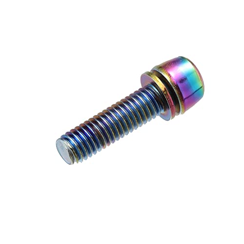 X Autohaux 6Pcs Bolts Screw With Washers For Bmx Mtb Road Bike Cnc Bicycle Stem Bolts Screw Alloy Steel M5X18Mm Multicolor #TOP3