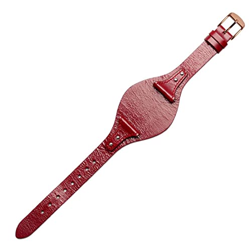 Bracelet de montre en cuir véritable rouge or rose 18 mm Fossil ES4114